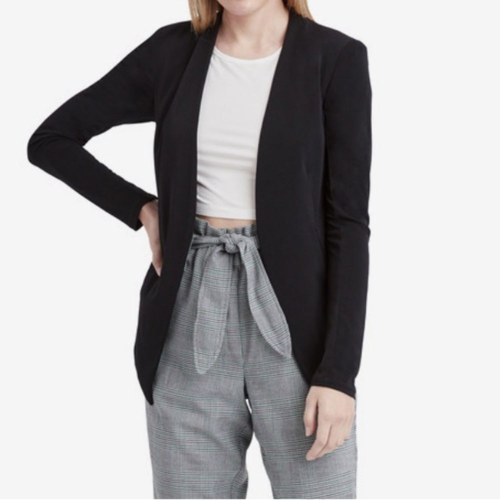 BCBGeneration Welt Pocket Tuxedo Blazer Black Medium